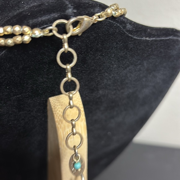Nine West Gold and Blue Multi-Strand Necklace - Picture 4 of 7